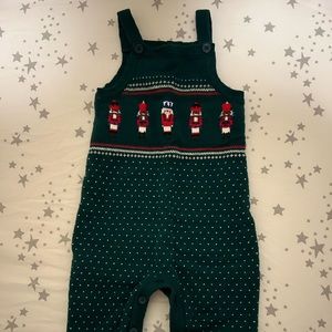 Janie & Jack knit Nutcracker overalls, 6-12 months